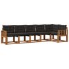 vidaXL Set vanjskih sofa 6 kom. Prirodna i crna