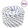 vidaXL Brodski konop bijeli 14 mm 25 m od polipropilena