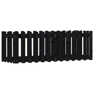 vidaXL Povi&scaron;ena vrtna gredica crna 150x50x50 cm masivna borovina