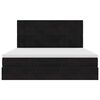 vidaXL Otomanski okvir kreveta s madracima crni 180x200cm baršunasti