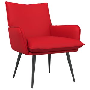 vidaXL Fotelja Crvena Umjetna koža