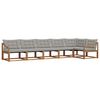 vidaXL Set vanjskih sofa 6 kom. Prirodna i svijetlo siva