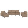 vidaXL 4-dijelni set sofa s jastucima boja cappuccina od umjetne kože
