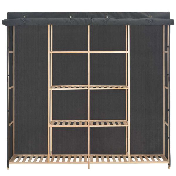 vidaXL Ormar od tkanine sivi 173 x 40 x 170 cm