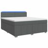 vidaXL Boxspring krevet s madracem Tamnosiva 140 x 200 cm Tkanina