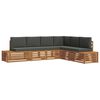 vidaXL Set vanjskih sofa Prirodna i antracit 273 x 213,5 x 73 cm