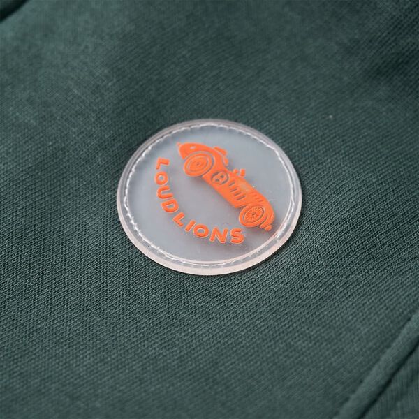 Dječja majica s kapuljačom i patentnim zatvaračem tamnozelena 92