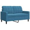 vidaXL 2-dijelni set sofa s jastucima plavi bar&scaron;unasti