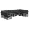 vidaXL Set vanjskih sofa Crna Poliester