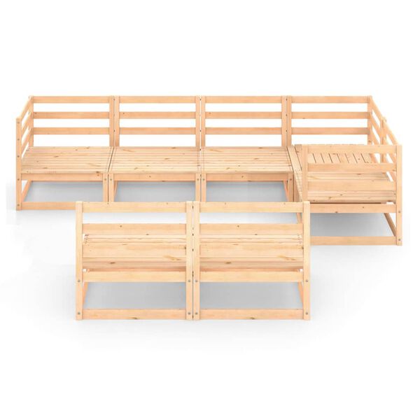 vidaXL 7-dijelna vrtna garnitura od masivne borovine