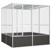 vidaXL Kavez za ptice antracit 213,5x217,5x211,5 cm pocinčani čelik