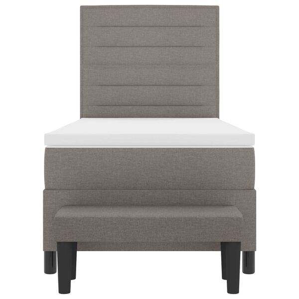 vidaXL Krevet s opruga kutije Sivo-smeđa 90 x 190 cm tkanina