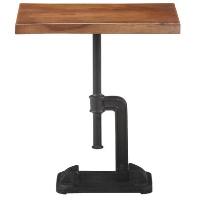 vidaXL Bočni stolić smeđi 45x35x49 cm drvo bagrema i lijevano željezo