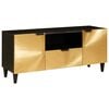 vidaXL TV ormar Crna i zlatna 105 x 33 x 46 cm Konstruirano drvo