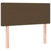 vidaXL Krevet box spring s madracem LED tamnosmeđi 120x200 cm tkanina