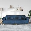 vidaXL Sofa s jastukom 3 pcs Plava tkanina
