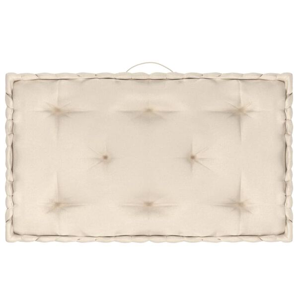 vidaXL Paletni podni jastuci 4 kom bež pamučni