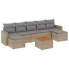 vidaXL 8-dijelni set vrtnih sofa s jastucima bež od poliratana