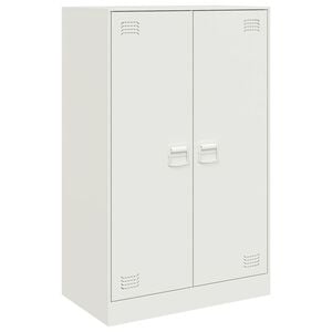 vidaXL Komoda bijela 67 x 39 x 107 cm čelična