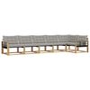 vidaXL Set vanjskih sofa s jastukom 6 pcs Bijela i svjetlosiva