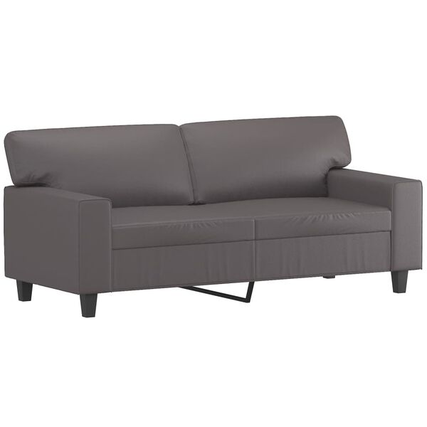 vidaXL 2-dijelni set sofa sivi od umjetne kože