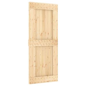 vidaXL Klizna vrata NARVIK 85 x 210 cm (213,5 cm) Prirodna i crna