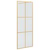 vidaXL Zid za walk-in tu&scaron; Zlatno 80 x 195 cm Staklo otporno na udarce