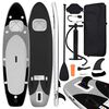 vidaXL Set daske na napuhavanje za veslanje stojeći crni 360x81x10 cm