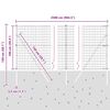 vidaXL Ograda s stupovima Siva 1 x 25 m Čelik