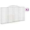 vidaXL Lučne gabionske ko&scaron;are 2 kom 300x30x160/180cm pocinčano željezo