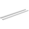 vidaXL Cijev za ormar 2 kom. Srebrno 764 x 15 x 29 mm