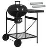 vidaXL Ro&scaron;tilj na drva s dimnjacima 91 x 71 x 107 cm Čelik Crna