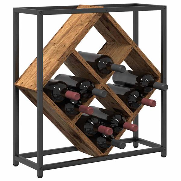 vidaXL Stalak za vino Staro drvo 51 x 18 x 52,5 cm Konstruirano drvo