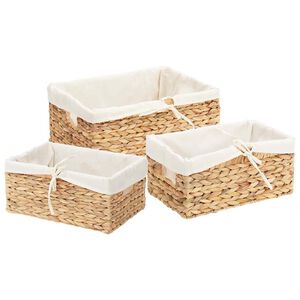 vidaXL Ko&scaron;are za pohranu 3 pcs Prirodna 40 x 30 x 18 cm Zumbul