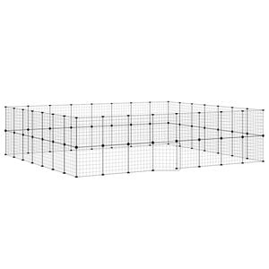 vidaXL Kavez za ljubimce sa 60 panela i vratima crni 35x35 cm čelični