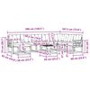vidaXL Set vanjskih sofa s jastukom 9 pcs Prirodna i bež