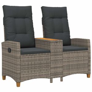 vidaXL Rekreativna klupa s stolom 2 -Seater 126 x 65 x 112 cm