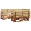 vidaXL Set vanjskih sofa 7 kom. Prirodna i bež Poliester