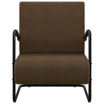 vidaXL Fotelja od tkanine tamnosmeđa