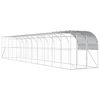 vidaXL Kavez za piletinu uz zid Srebrna 1200 x 200 x 215 cm