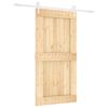 vidaXL Klizna vrata Prirodna i bijela 100 x 210 cm Čvrsta borovina