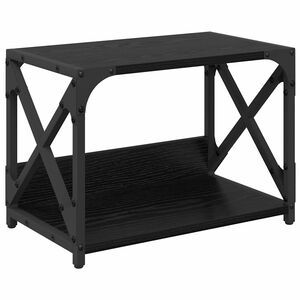 vidaXL Držač za printer Crni hrast 44 x 26 x 31.5 cm Konstruirano drvo