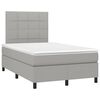 vidaXL Krevet s oprugama i madracem svjetlosivi 120x190 cm od tkanine