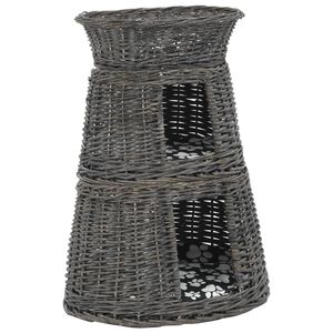 vidaXL 3-dijelni set ko&scaron;ara za mačke s jastucima sivi 47x34x60 cm vrba