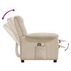 vidaXL Električna masažna fotelja od mikrovlakana krem