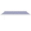 vidaXL Tenda na uvlačenje plavo-bijela 4,5x3 m od tkanine i aluminija
