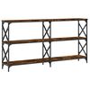 vidaXL Konzolni stol boja hrasta 156 x 28 x 80,5 cm konstruirano drvo