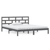 vidaXL Okvir za krevet sivi 135 x 90 cm bračni od masivnog drva