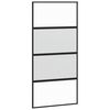 vidaXL Klizna vrata crna 102,5x205 cm od kaljenog stakla i aluminija