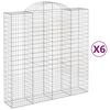 vidaXL Lučne gabionske ko&scaron;are 6 kom 200x50x200/220cm pocinčano željezo